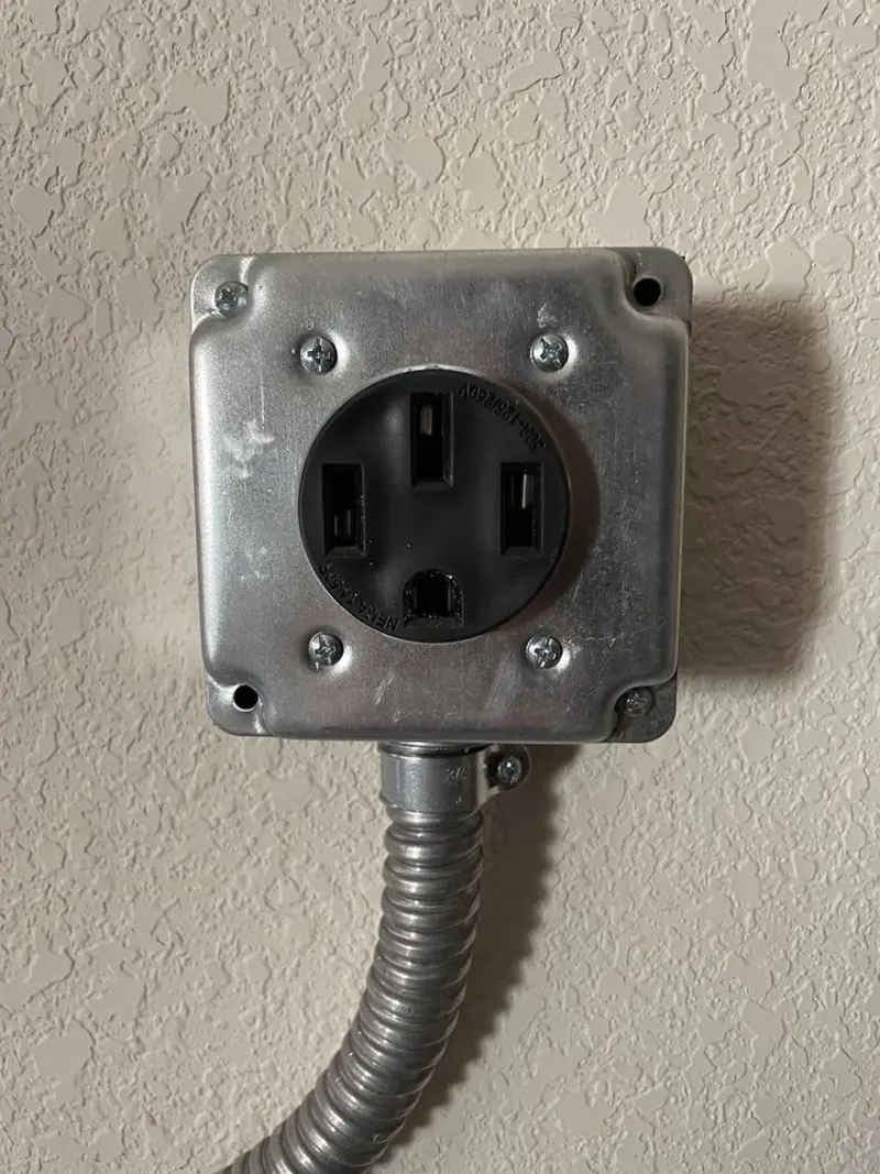 NEMA 14-50 outlet installed for Electrical Panel Upgrade in Moorhead